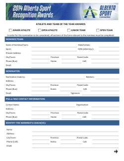 2003 ALBERTA COACHING REGONITION AWARDS