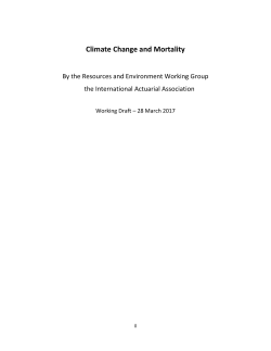 Climate Change and Mortality - International Actuarial Association