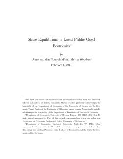 Share Equilibrium in Local Public Good Economies
