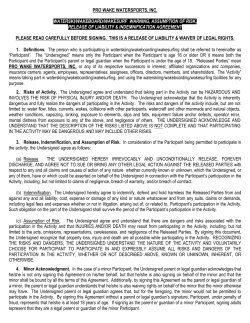 pro wake watersports, inc. waterski/wakeboard/wakesurf warning