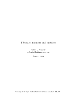 Fibonacci numbers and matrices