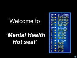 Mental Health Hot seat - ReachOut Professionals