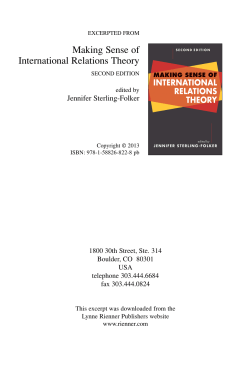 Making Sense of International Relations Theory