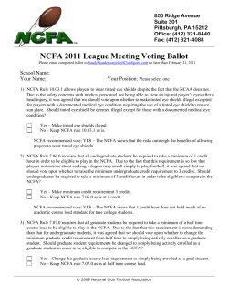 EIN: 52-2270910 - National Club Football Association