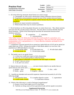 Practice final answers - Iowa State University