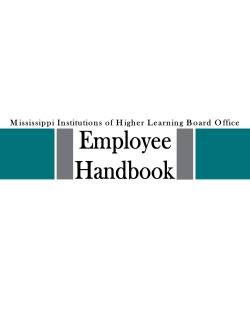 IHL Employee Handbook - Mississippi Institutions of Higher Learning