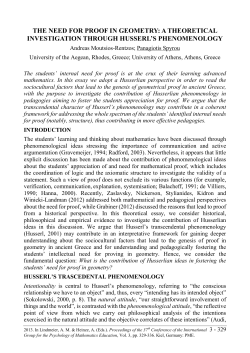 the need for proof in geometry: a theoretical