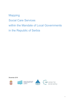 Mapping Social Care Services within the Mandate of Local