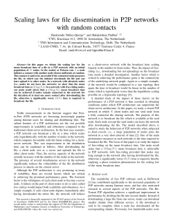 Scaling laws for file dissemination in P2P networks - LAAS-CNRS