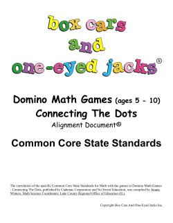 Domino Math Games (ages 5 - 10) Connecting The Dots Common