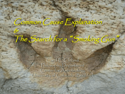 Common cause explanation and the search for a