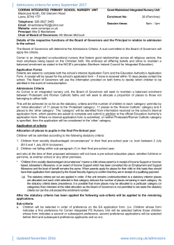 Corran Integrated Nursery Unit 2017