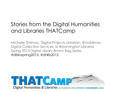 Stories from the Digital Humanities and Libraries THATCamp