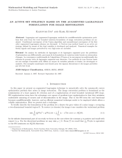An active set strategy based on the augmented Lagrangian