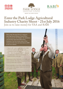 Enter the Park Lodge Agricultural Industry Charity Shoot