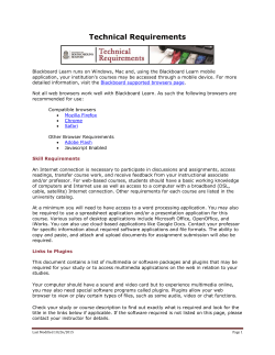 Technical Requirements