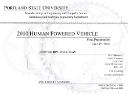 ASME HPVC 2010 - Portland State University