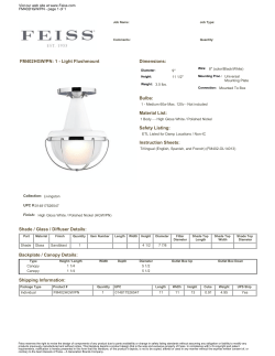 FM402HGW/PN: 1 - Light Flushmount Dimensions: Bulbs: Material