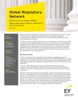 Global Regulatory Network: Should structure shape strategy?