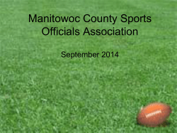 PowerPoint - Manitowoc County Sports Officials Association
