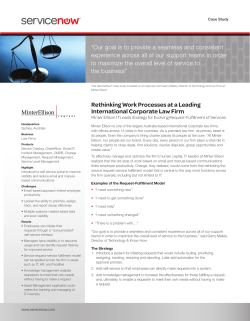 Rethinking Work Processes at a Leading International