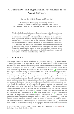 A Composite Self-organisation Mechanism in an Agent