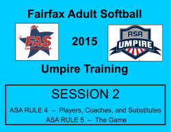 rule update - Fairfax Adult Softball