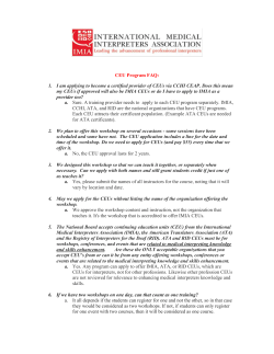 CEU FAQ`s - International Medical Interpreters Association