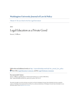 Legal Education as a Private Good