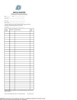 match roster - Oregon Adult Soccer Association