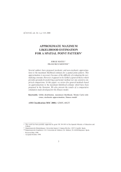 approximate maximum likelihood estimation for a spatial
