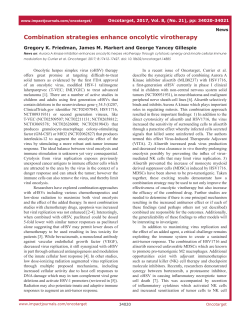 Combination strategies enhance oncolytic