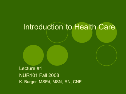 Introduction to Health care