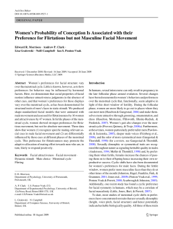 Women`s Probability of Conception Is Associated with their