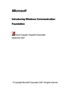 Introducing Windows Communication Foundation