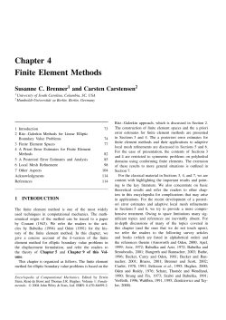 Chapter 4 Finite Element Methods