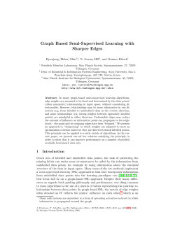 Graph Based Semi-Supervised Learning with Sharper Edges