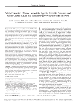 Safety Evaluation of New Hemostatic Agents, Smectite - Z
