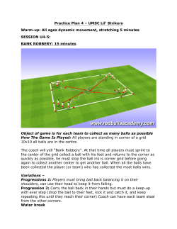 Practice Plan 4 &ndash; UMSC Lil` Strikers Warm