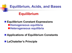 Unit 4 Chemical Kinetics and Chemical Equilibrium