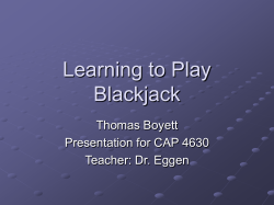 Learning to Play Blackjack