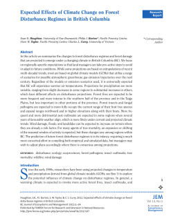 Expected effects of climate change on forest disturbance regime