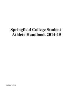 Student-Athlete - Springfield College Athletics