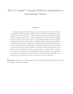 Why Use Agents? Consumer Reference Manipulation in Life