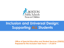 Inclusion - Boston Public Schools