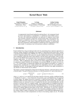 Kernel Bayes` Rule - College of Computing