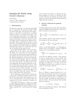 Imaging the Earth using Green`s theorem - Inside Mines