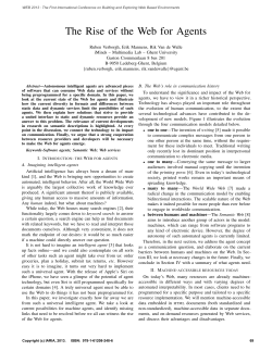 The Rise of the Web for Agents