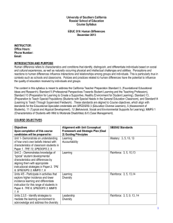 course description - University of Southern California