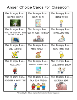 Anger Choice Cards
